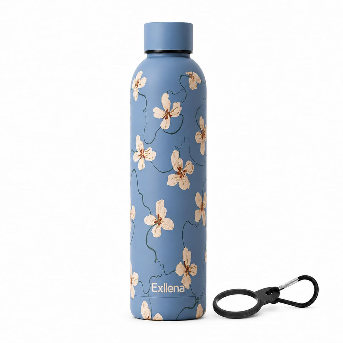 Exllena Small Water Bottle 12oz with Clip, Double Wall Stainless Steel Vacuum Small Insulated Water Bottle Keeps Drinks Cold 24 Hrs/Hot 12 Hrs for Kids Handbag School BPA Free (Mint)