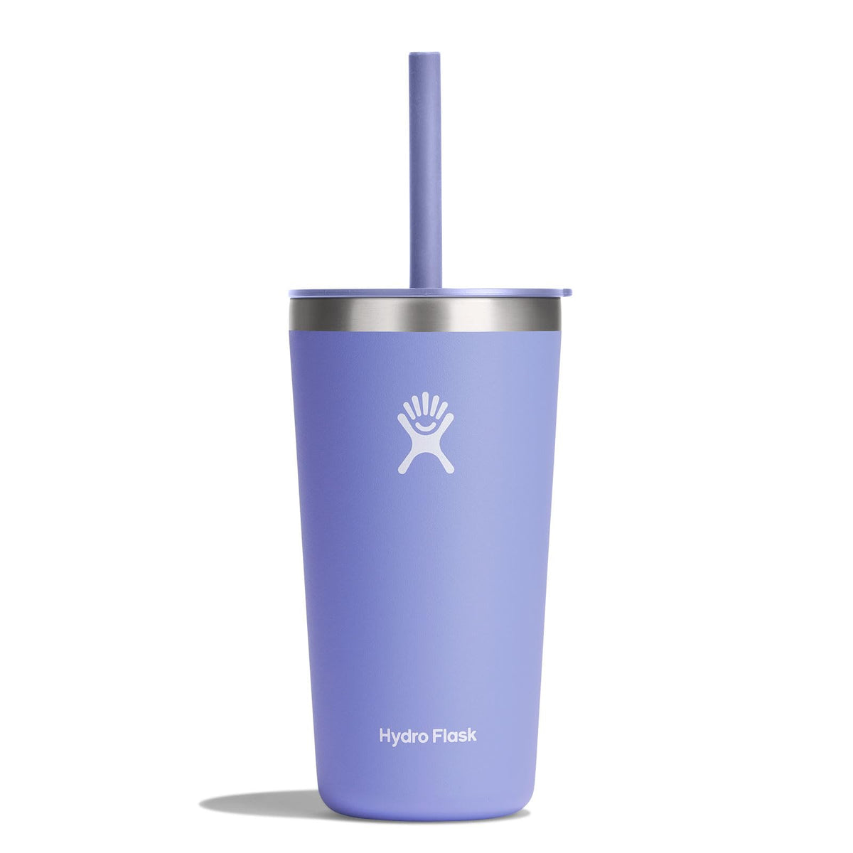 Hydro Flask All Around Tumbler Press-In Lid, Insulated Travel Mug, Stainless Steel Coffee Cup 16 Oz Cloud Pink