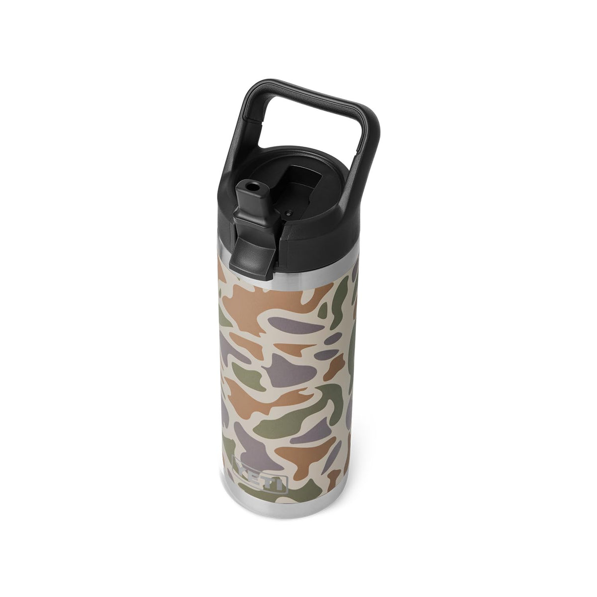 YETI Rambler 18 oz Bottle, Vacuum Insulated, Stainless Steel with Straw Cap, Navy