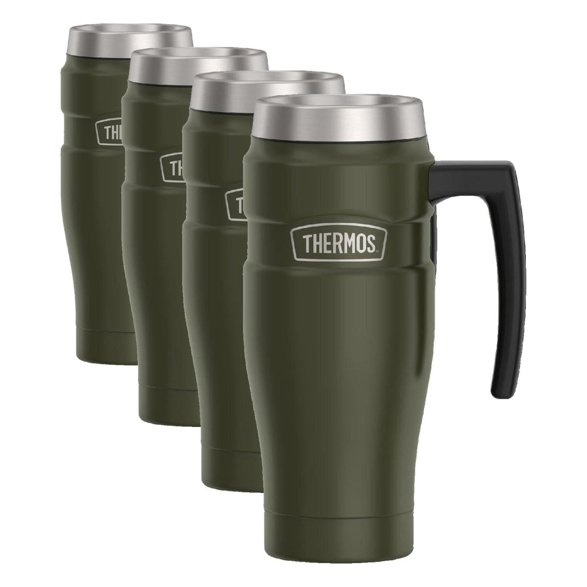 THERMOS Stainless King Vacuum-Insulated Travel Tumbler, 16 Ounce, Matte Steel