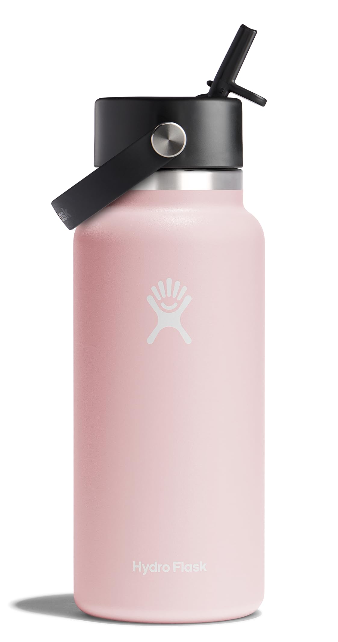 Hydro Flask Water Bottle - Insulated Stainless Steel - Wide Mouth Flex Straw Lid, Non Spill, Leakproof and Refillable in 32 Oz Botanical Bliss Agave