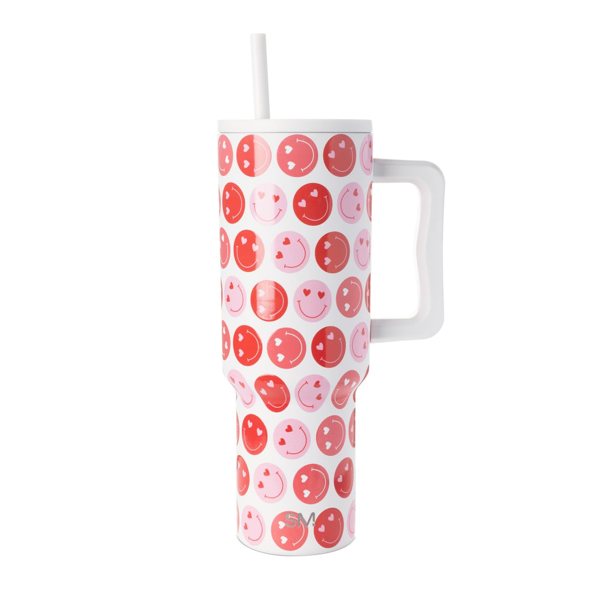 Simple Modern 40 oz Trek Tumbler with Handle and Straw Lid | Cup Holder Friendly Insulated Stainless Steel Travel Mug | Almond Birch