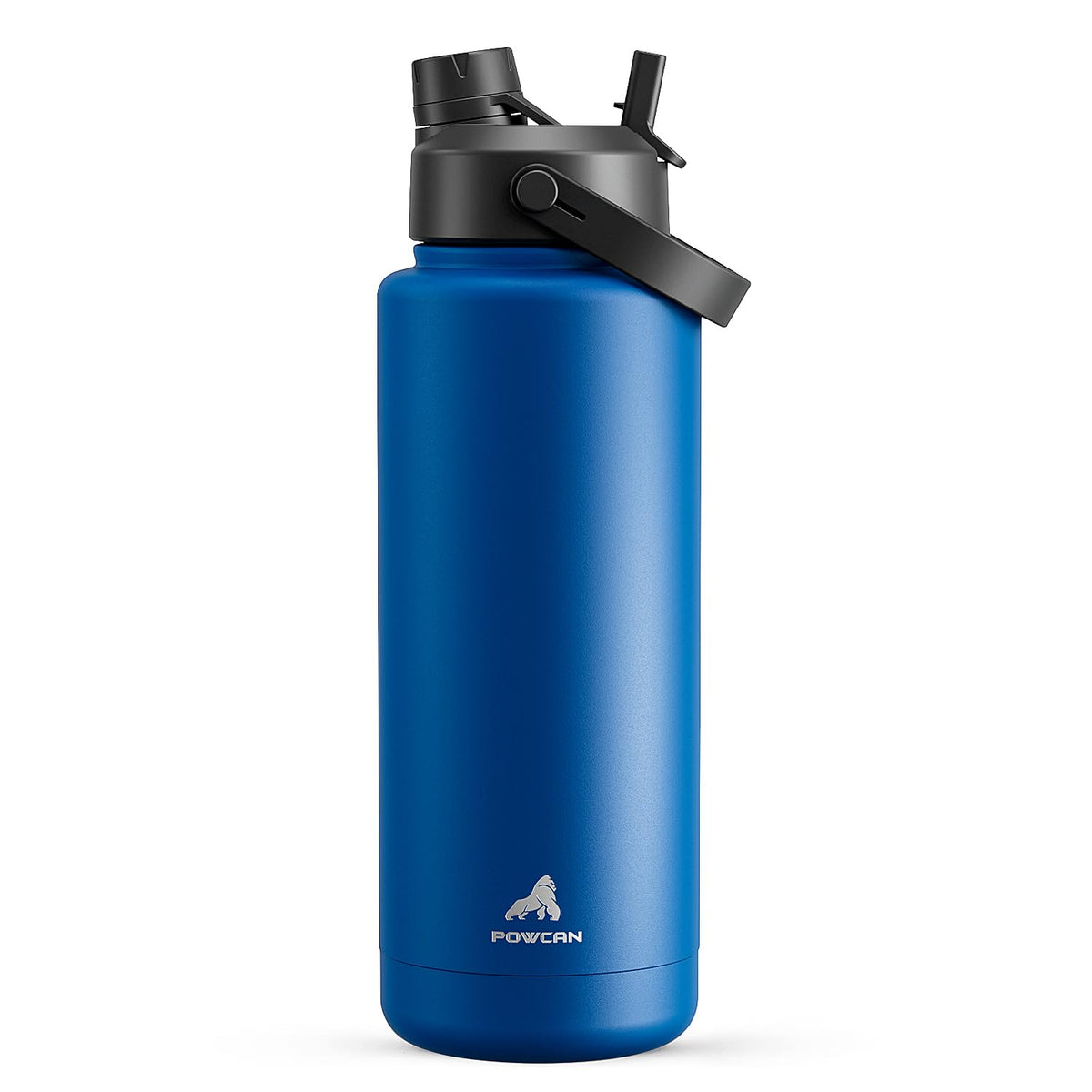 POWCAN 26 oz Insulated Water Bottle with 2-in-1 Straw and Spout Lid, Keep Cold 24H, Leak-Proof, Fits in Car Cup Holder, Stainless Steel Water Bottle for Sports, Travel, and School (Cotton Candy)