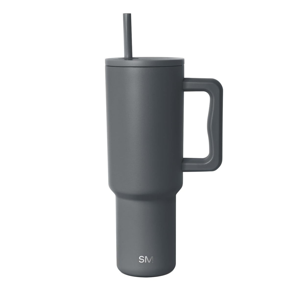 Simple Modern 40 oz Trek Tumbler with Handle and Straw Lid | Cup Holder Friendly Insulated Stainless Steel Travel Mug | Almond Birch