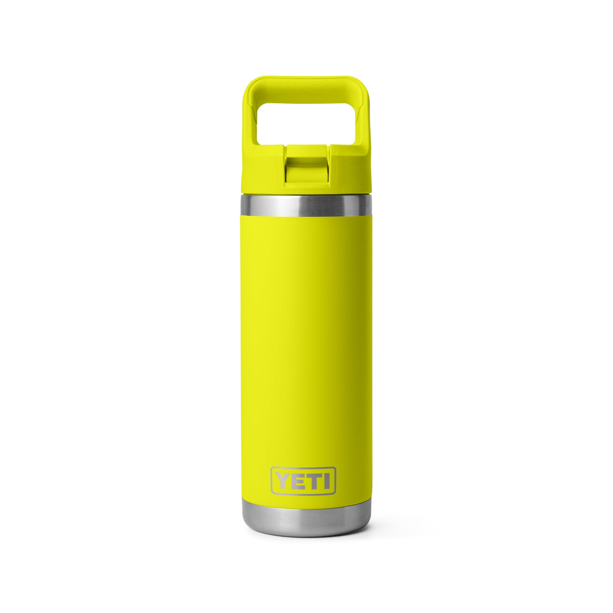 YETI Rambler 18 oz Bottle, Vacuum Insulated, Stainless Steel with Straw Cap, Navy