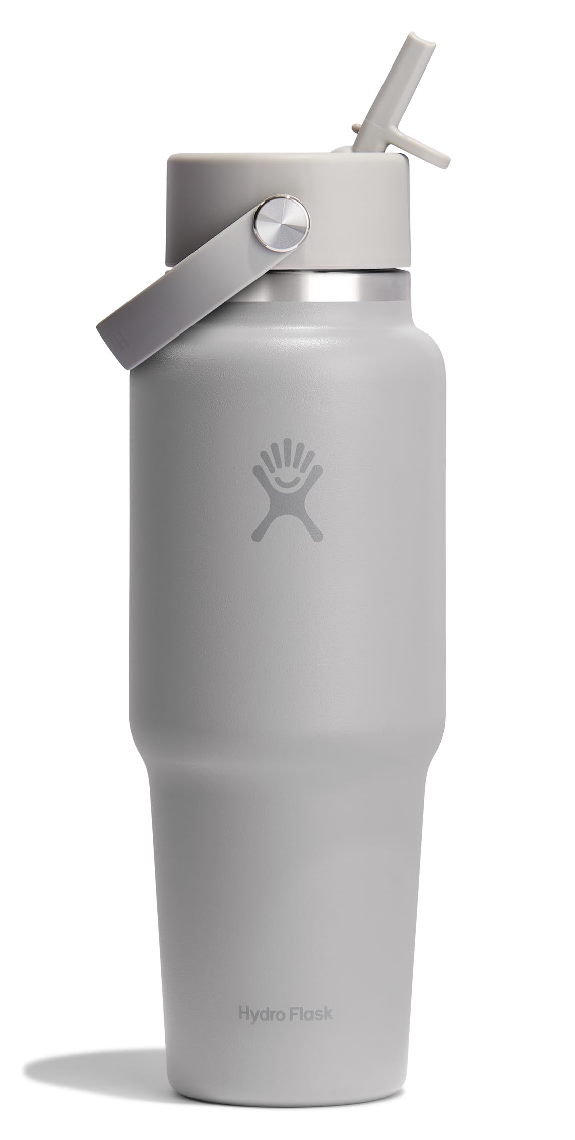 Hydro Flask Travel Water Bottle - Insulated Stainless Steel - Wide Straw Lid, Non Spill, Leakproof in 32 Oz Sandpiper