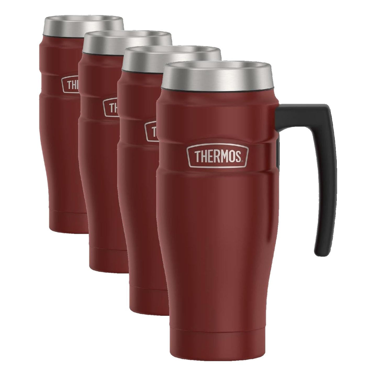 THERMOS Stainless King Vacuum-Insulated Travel Tumbler, 16 Ounce, Matte Steel