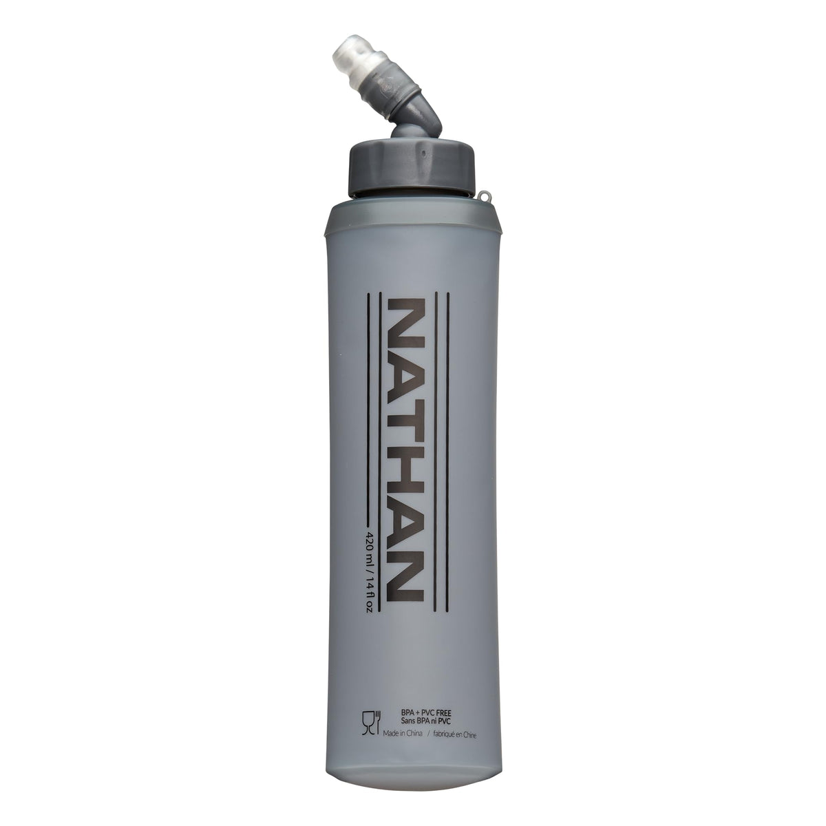 Nathan Insulated Soft Flask, Soft Flask Running Bottle, Hydration Insulated Water Bottle for Hiking, Walking, Exercise, Fits in Vests, 18oz