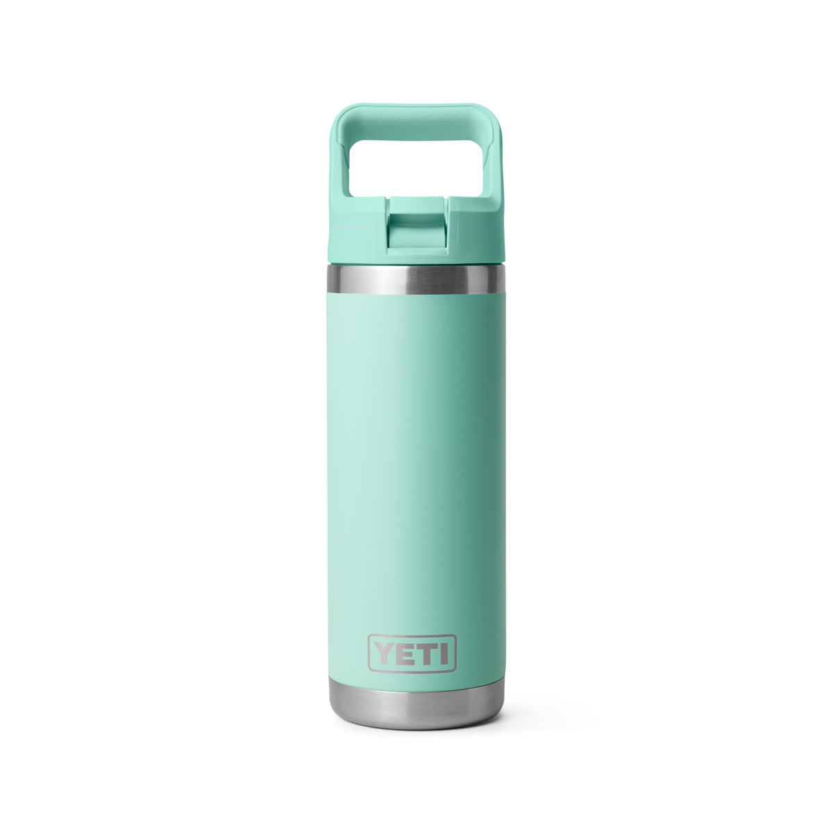 YETI Rambler 18 oz Bottle, Vacuum Insulated, Stainless Steel with Straw Cap, Navy