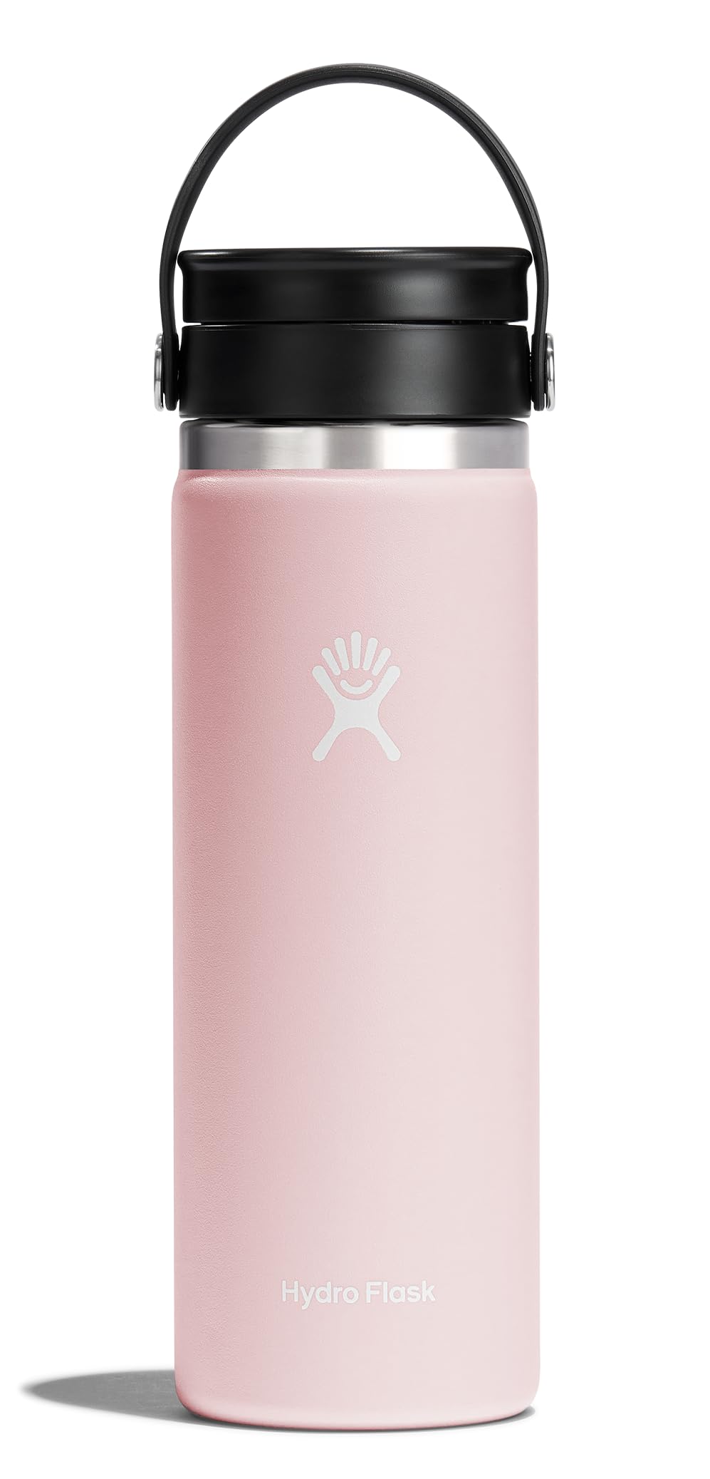 Hydro Flask Water Bottle - Insulated Stainless Steel - Wide Mouth Flex Sip Lid, Non Spill, Leakproof and Refillable in 16 Oz White