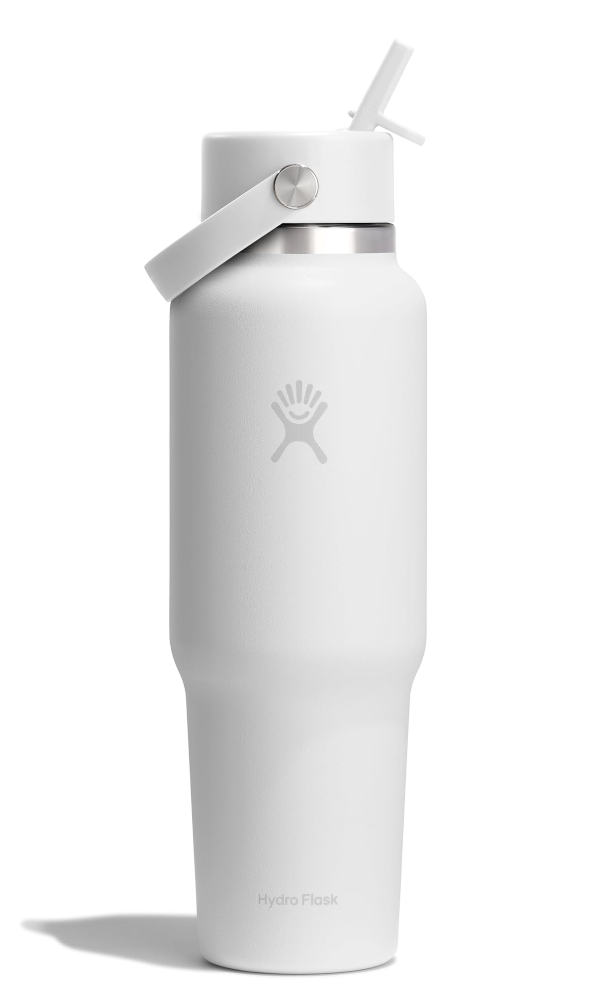 Hydro Flask Travel Water Bottle - Insulated Stainless Steel - Wide Straw Lid, Non Spill, Leakproof in 32 Oz Sandpiper
