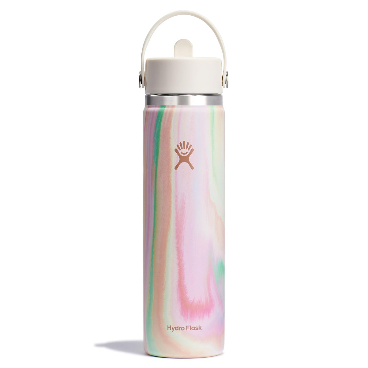 Hydro Flask Water Bottle - Insulated Stainless Steel - Wide Straw Lid, Non Spill, Leakproof in 24 Oz Ivory
