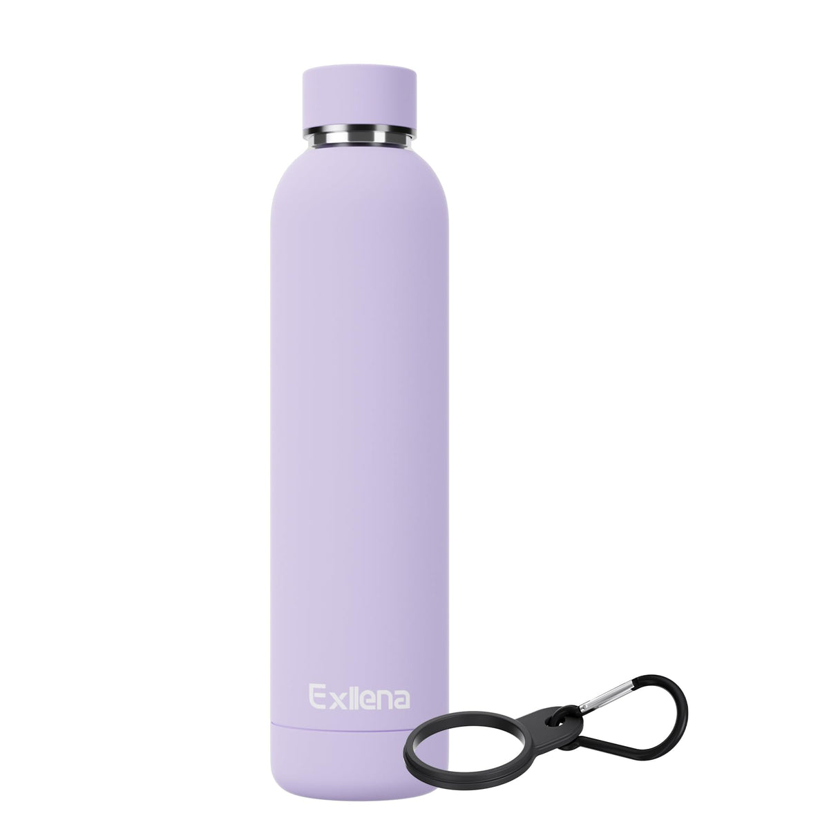 Exllena Small Water Bottle 12oz with Clip, Double Wall Stainless Steel Vacuum Small Insulated Water Bottle Keeps Drinks Cold 24 Hrs/Hot 12 Hrs for Kids Handbag School BPA Free (Mint)