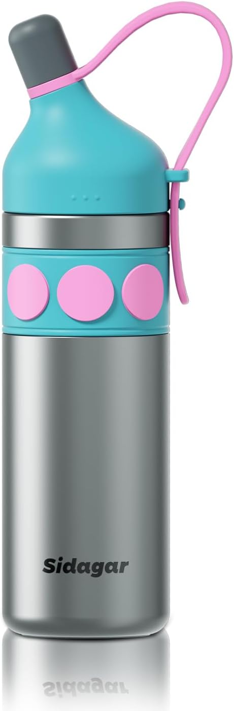 24 oz Sports Tumbler, Stainless Steel Vacuum Water Bottle Insulated Iced Travel Coffee Cup Double Wall Flask (Dark Grey)