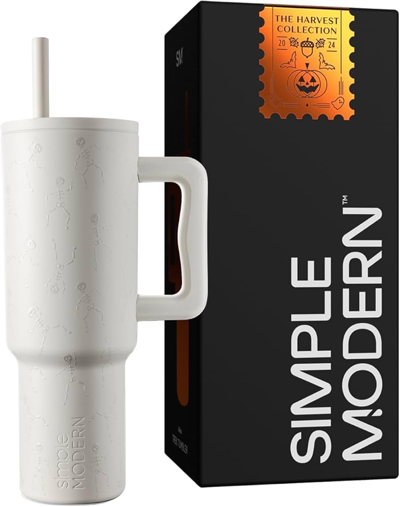 Simple Modern Tumbler with Handle and Straw | 40oz | Green