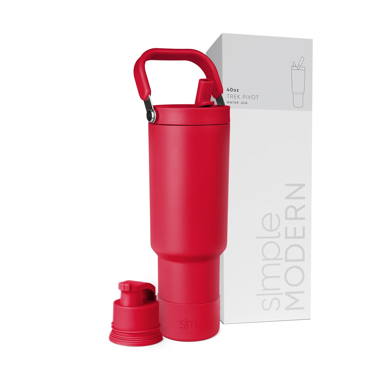 Simple Modern Tumbler with Handle, Water Jug | 40oz | Gray