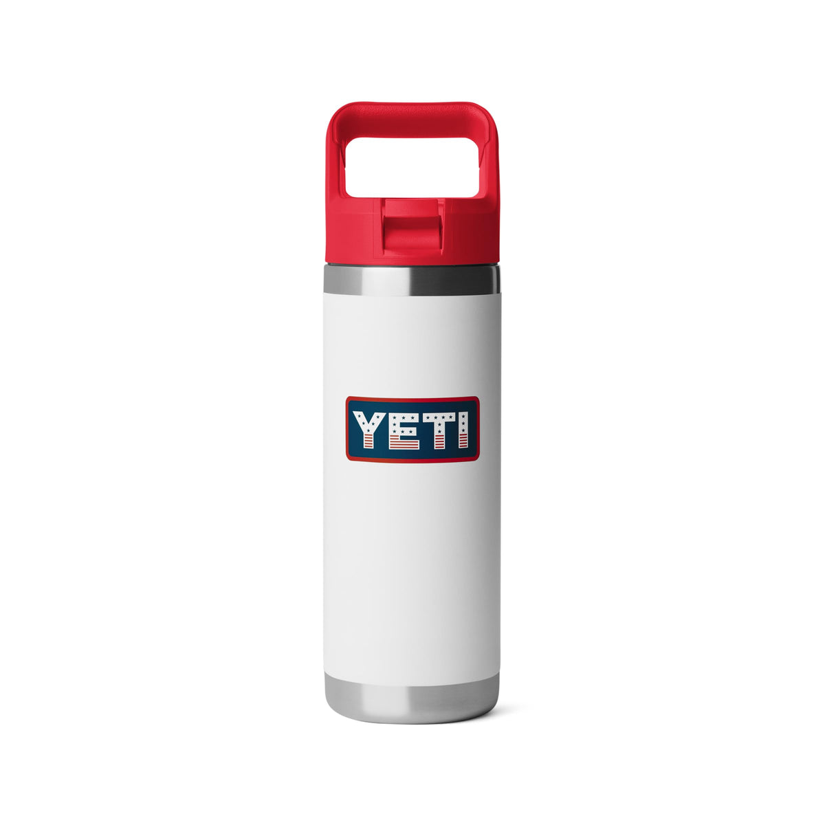 YETI Rambler 18 oz Bottle, Vacuum Insulated, Stainless Steel with Straw Cap, Navy