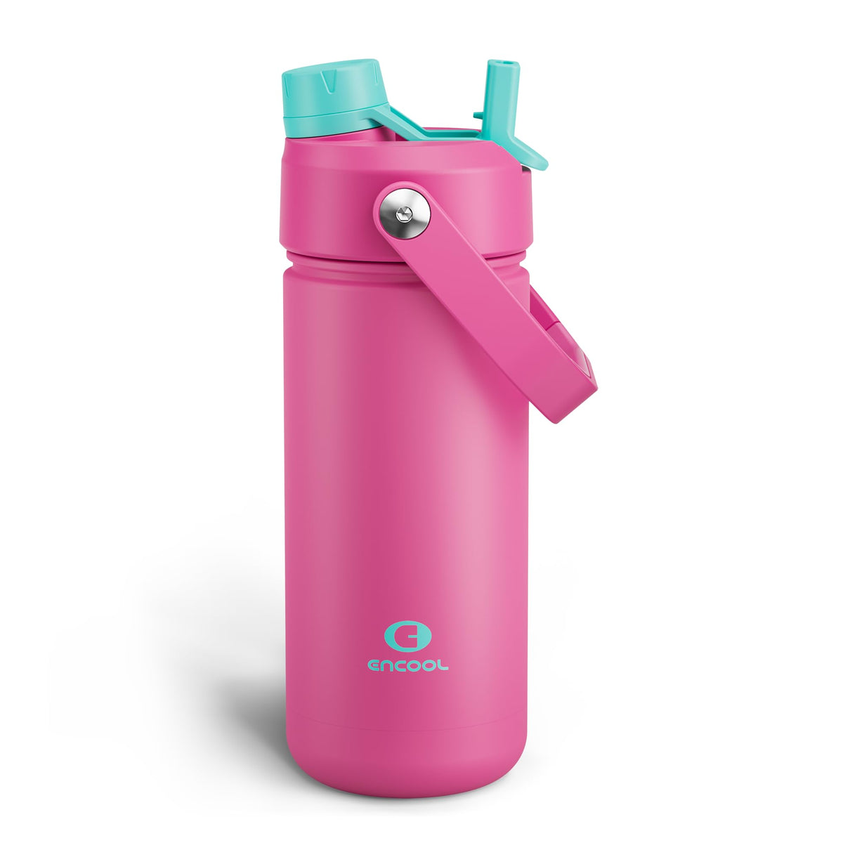 ENCOOL Insulated Water Bottle with Straw Stainless Steel Water Bottle, Leak-Proof, BPA-Free, Double Wall Vacuum Keeps Cold for 24 Hours for Sports, Travel, School (26 oz, Black Night)