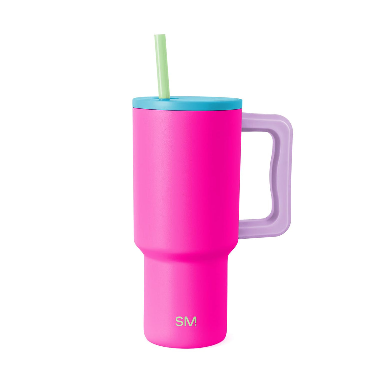Simple Modern 40 oz Trek Tumbler with Handle and Straw Lid | Cup Holder Friendly Insulated Stainless Steel Travel Mug | Almond Birch