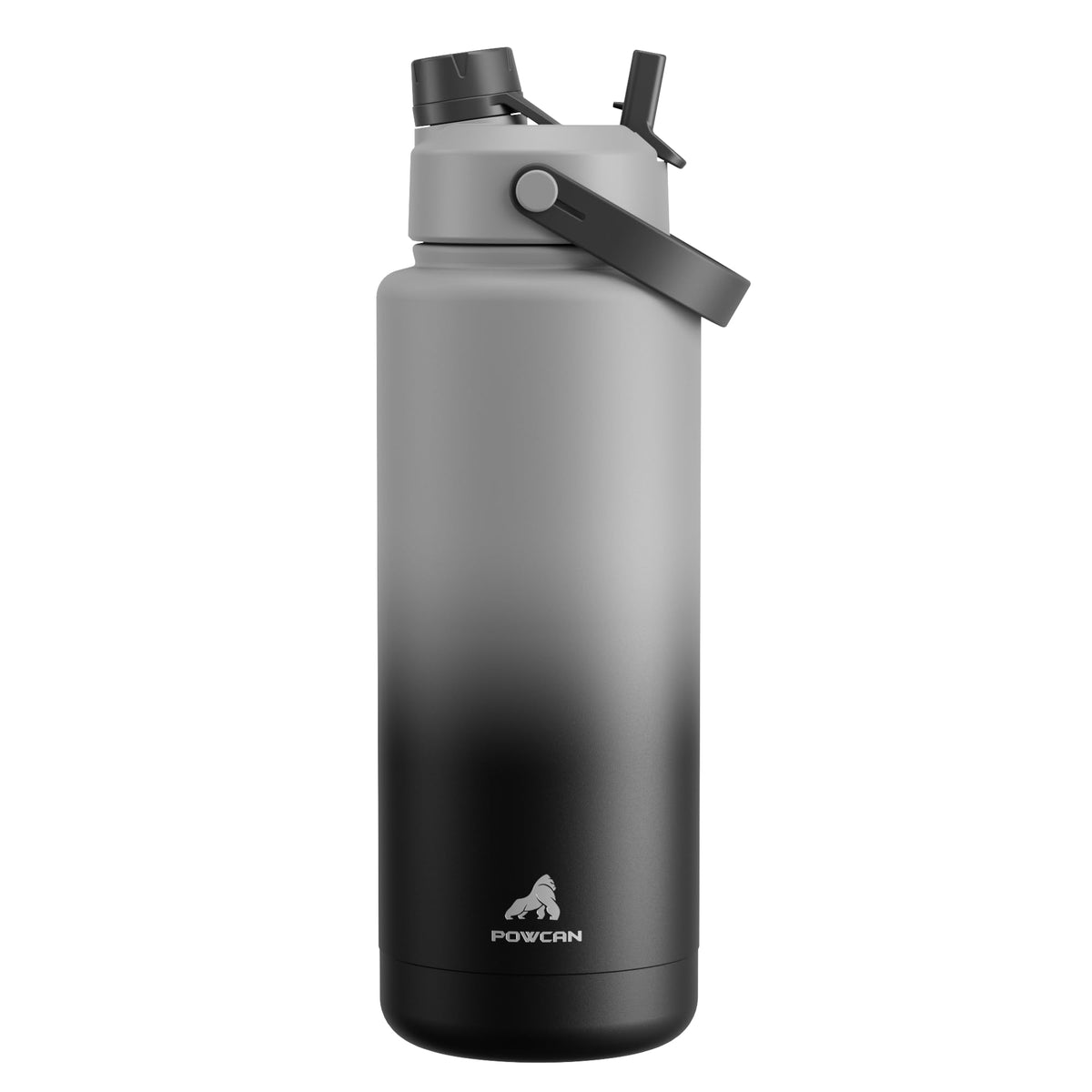 POWCAN 26 oz Insulated Water Bottle with 2-in-1 Straw and Spout Lid, Keep Cold 24H, Leak-Proof, Fits in Car Cup Holder, Stainless Steel Water Bottle for Sports, Travel, and School (Cotton Candy)