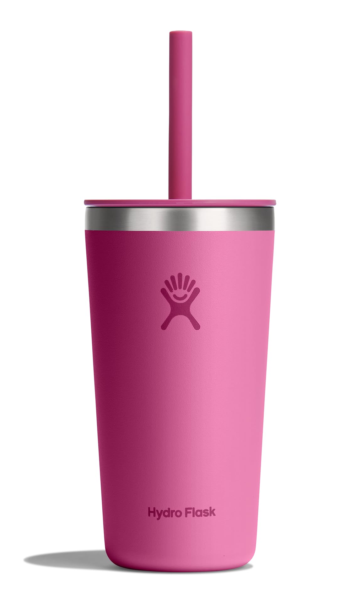 Hydro Flask All Around Tumbler Press-In Lid, Insulated Travel Mug, Stainless Steel Coffee Cup 16 Oz Cloud Pink