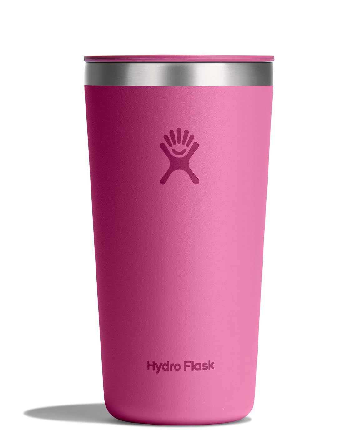 Hydro Flask All Around Tumbler Press-In Lid, Insulated Travel Mug, Stainless Steel Coffee Cup 16 Oz Cloud Pink