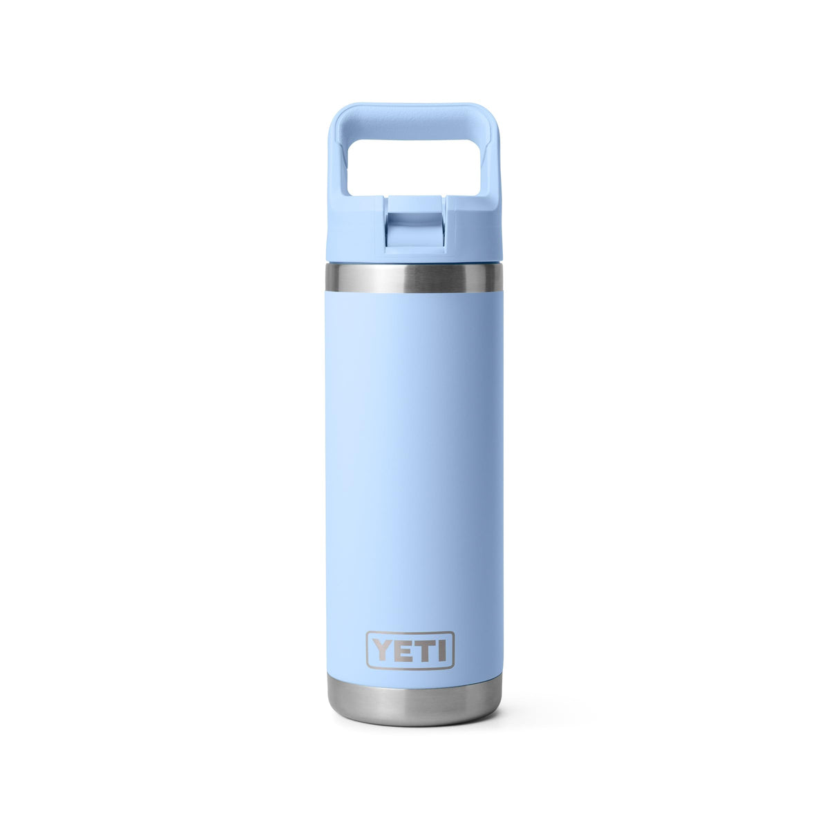 YETI Rambler 18 oz Bottle, Vacuum Insulated, Stainless Steel with Straw Cap, Navy