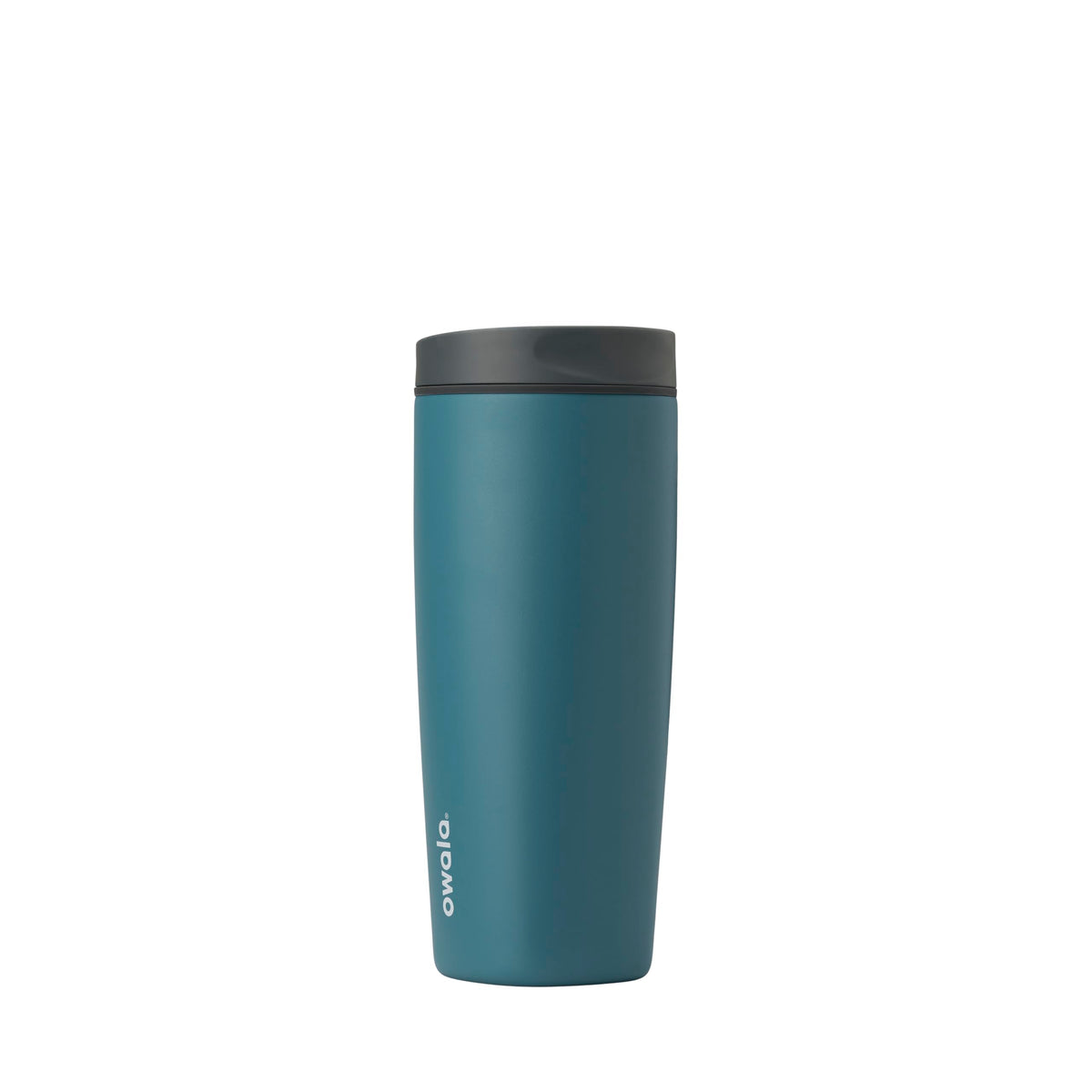 Owala SmoothSip Slider Insulated Stainless Steel Coffee Tumbler, Reusable Iced Coffee Cup, Hot Coffee Travel Mug, BPA Free 12 oz, Pink (Pucker Up)
