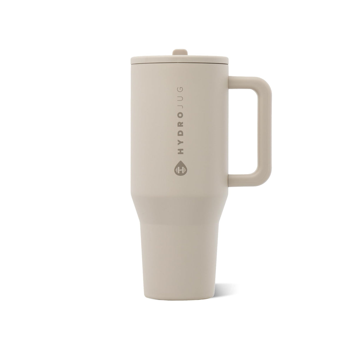 HydroJug Traveler 40oz, Insulated Tumbler with Handle & Straw, Cream