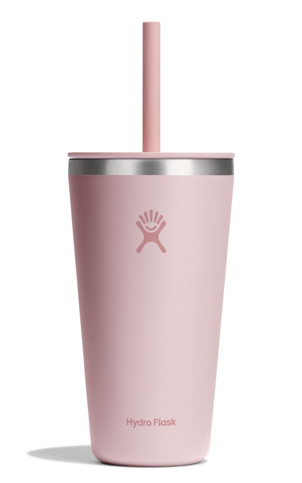 Hydro Flask All Around Tumbler Press-In Lid, Insulated Travel Mug, Stainless Steel Coffee Cup 16 Oz Cloud Pink
