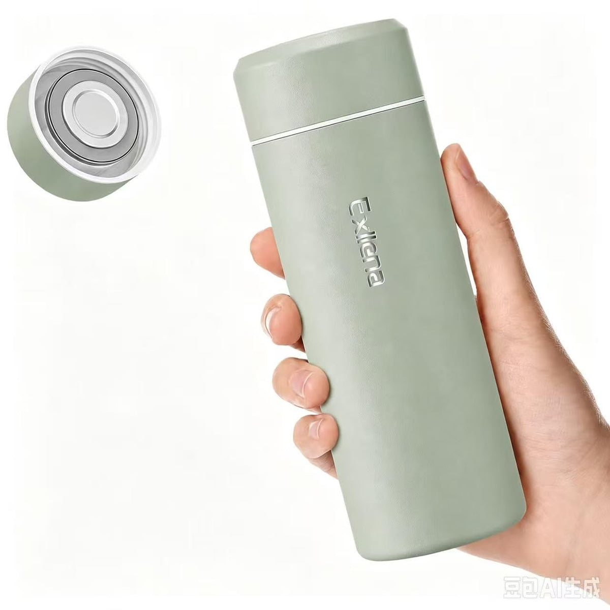 【Upgraded】Exllena Small Insulated Water Bottle 8 oz/250ml– Mini Insulated Water Bottle for Hot & Cold Drinks, Perfect Small Flask for Travel, Purse...(Lake Blue)