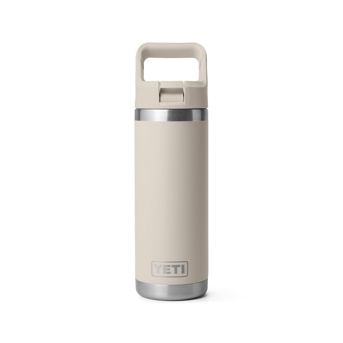 YETI Rambler 18 oz Bottle, Vacuum Insulated, Stainless Steel with Straw Cap, Navy