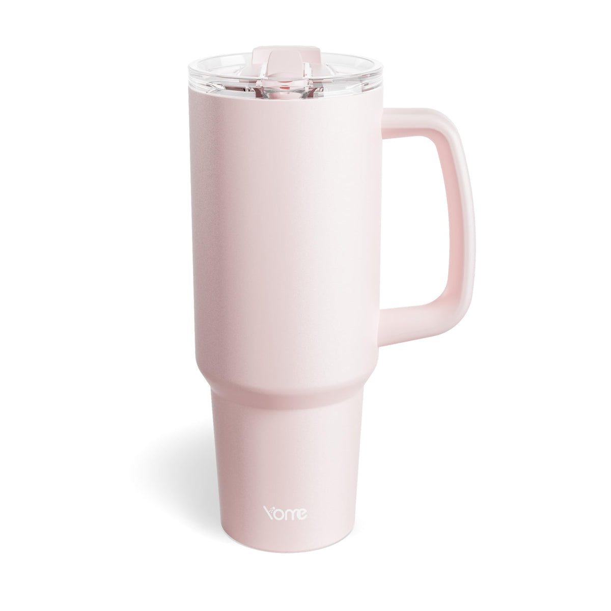YOME 40 oz Bow Pink Tumbler with Handle and Flip Straw for Women | Stainless Steel Insulated Water Bottle | Keeps Drinks Cold | Dishwasher Safe | Cupholder Friendly | Gift Gym Travel Yoga