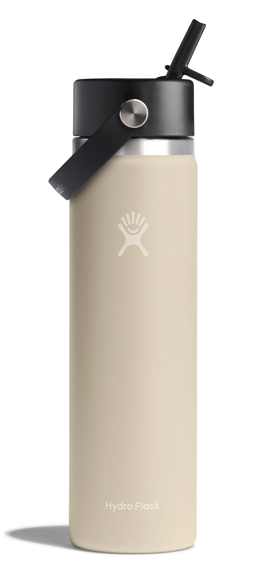 Hydro Flask Water Bottle - Insulated Stainless Steel - Wide Mouth Flex Straw Lid, Non Spill, Leakproof and Refillable in 32 Oz Botanical Bliss Agave
