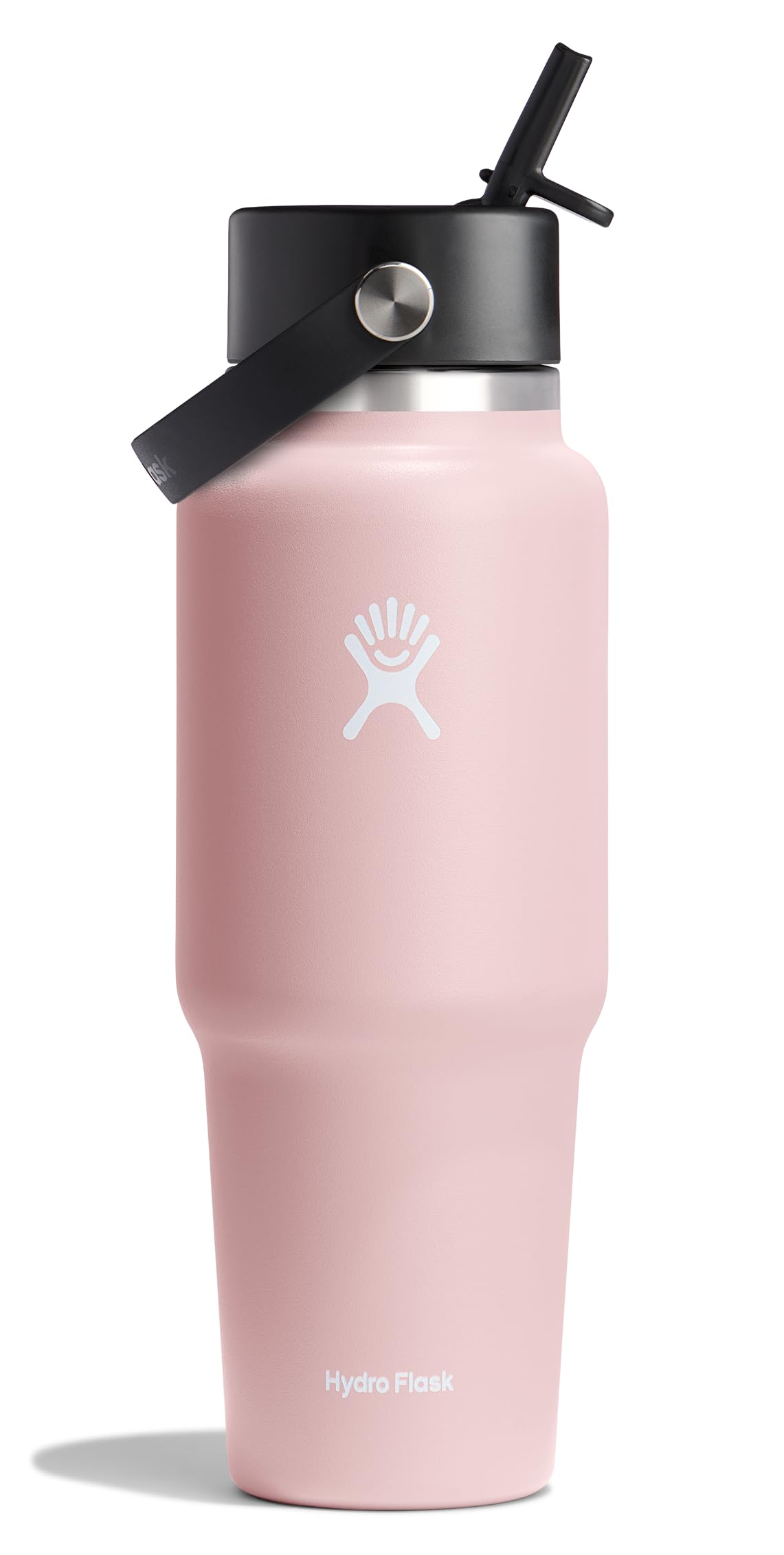 Hydro Flask Travel Water Bottle - Insulated Stainless Steel - Wide Straw Lid, Non Spill, Leakproof in 32 Oz Sandpiper