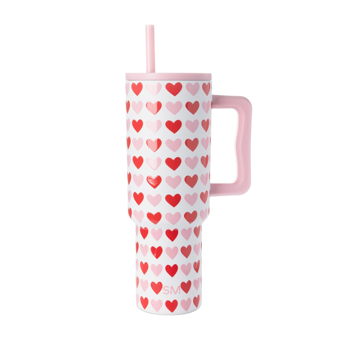 Simple Modern 40 oz Trek Tumbler with Handle and Straw Lid | Cup Holder Friendly Insulated Stainless Steel Travel Mug | Almond Birch