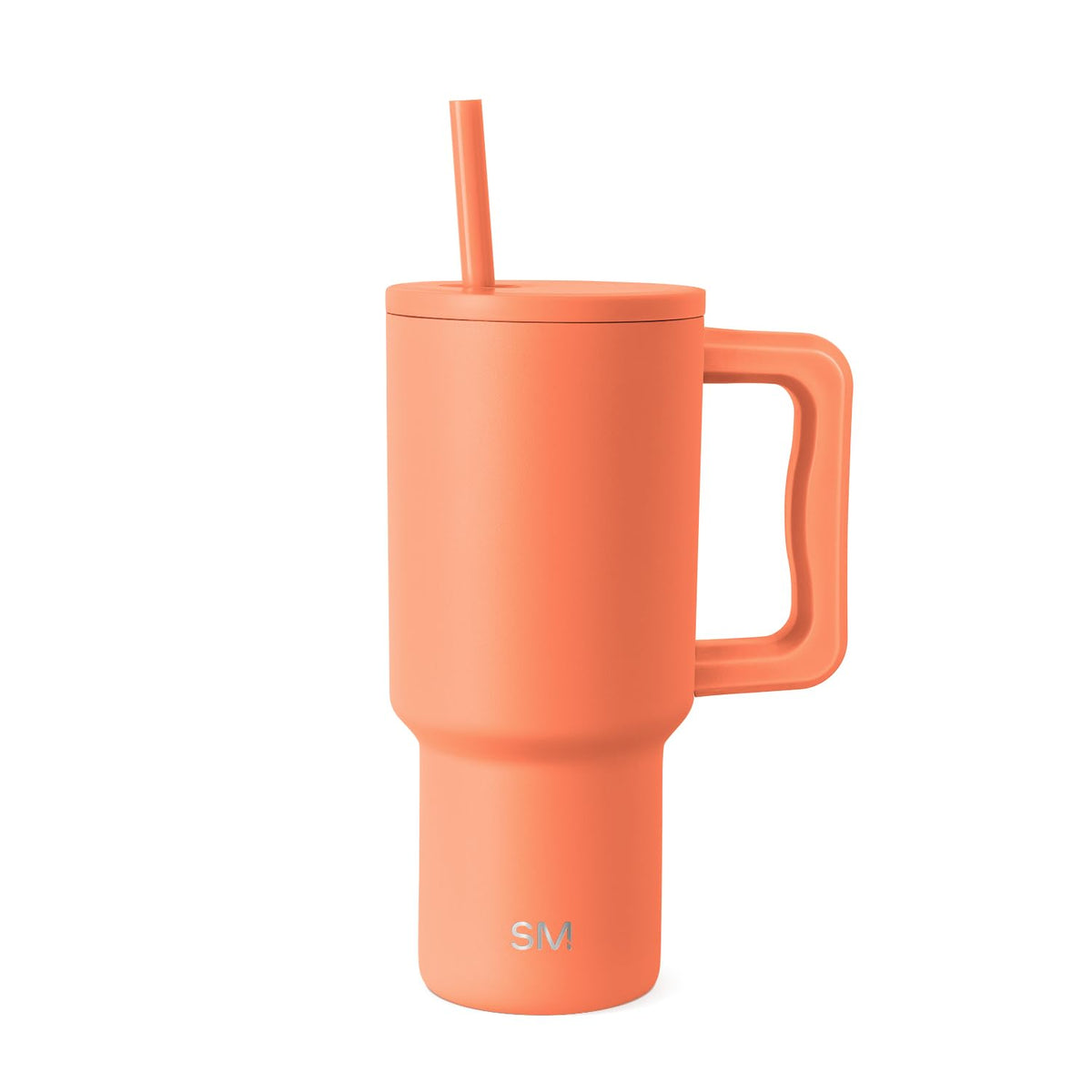 Simple Modern 40 oz Trek Tumbler with Handle and Straw Lid | Cup Holder Friendly Insulated Stainless Steel Travel Mug | Almond Birch