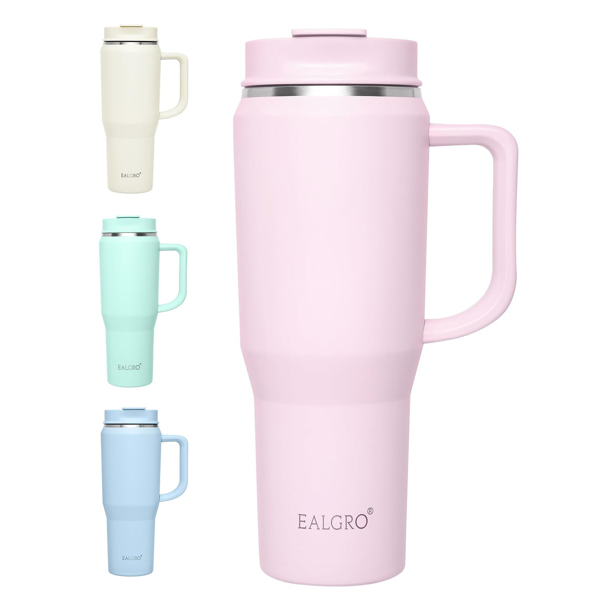 EALGRO 40 oz Tumbler with Handle, Insulated Tumblers with Lid and Straw