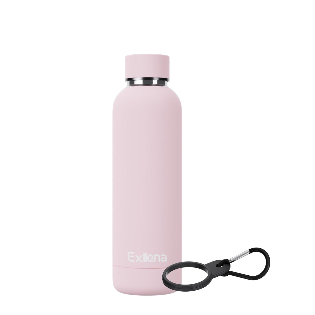 Exllena Small Water Bottle 12oz with Clip, Double Wall Stainless Steel Vacuum Small Insulated Water Bottle Keeps Drinks Cold 24 Hrs/Hot 12 Hrs for Kids Handbag School BPA Free (Mint)