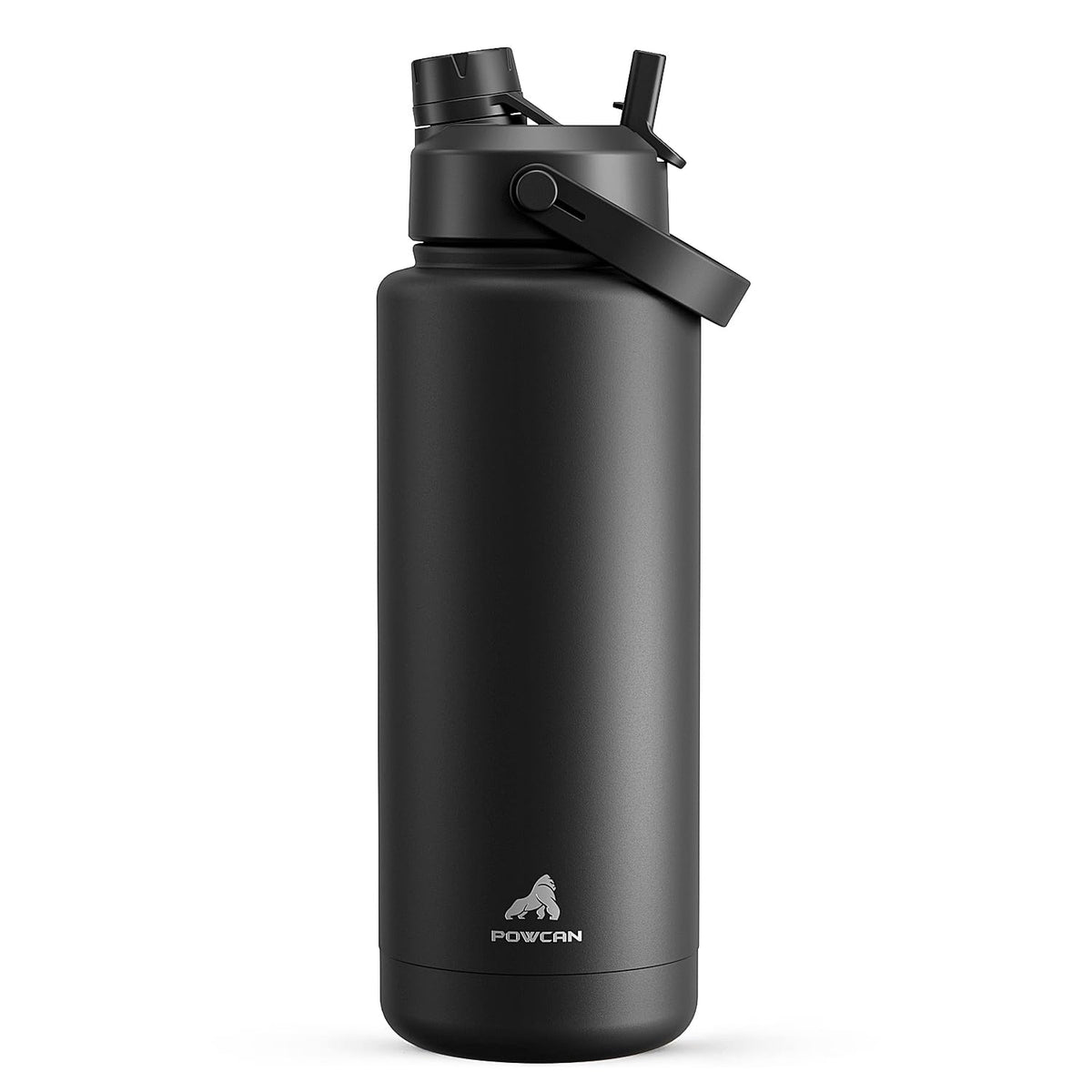 POWCAN 26 oz Insulated Water Bottle with 2-in-1 Straw and Spout Lid, Keep Cold 24H, Leak-Proof, Fits in Car Cup Holder, Stainless Steel Water Bottle for Sports, Travel, and School (Cotton Candy)