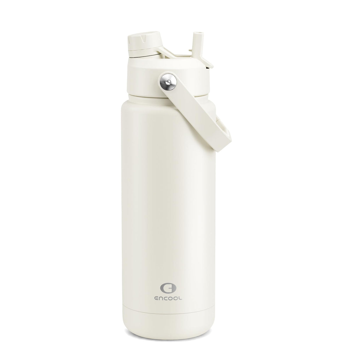 ENCOOL Insulated Water Bottle with Straw Stainless Steel Water Bottle, Leak-Proof, BPA-Free, Double Wall Vacuum Keeps Cold for 24 Hours for Sports, Travel, School (26 oz, Black Night)