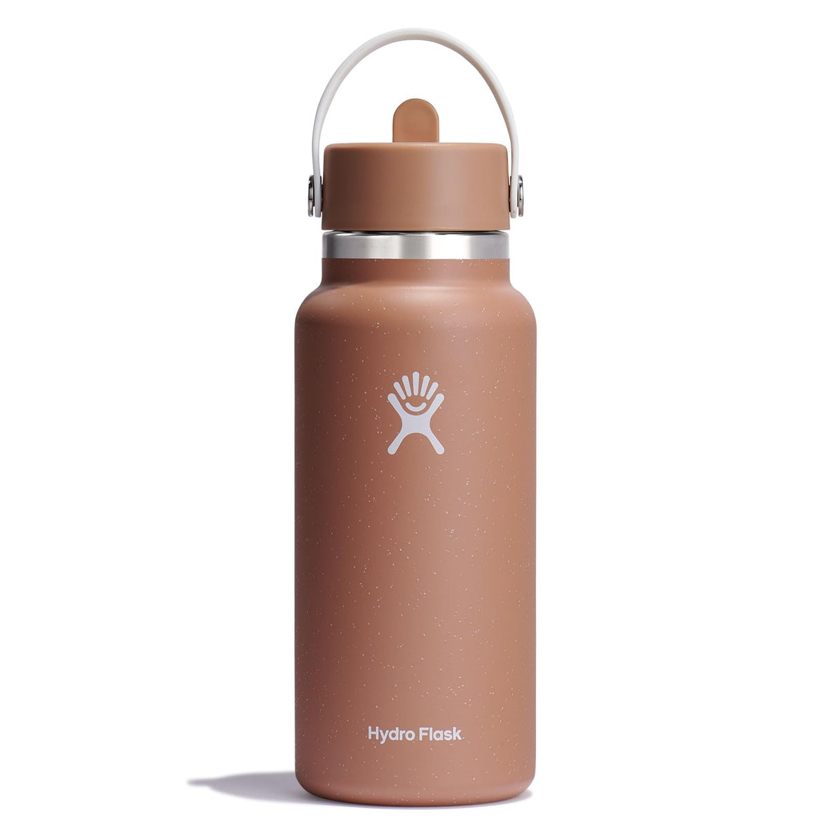 Hydro Flask Water Bottle - Insulated Stainless Steel - Wide Straw Lid, Non Spill, Leakproof in 24 Oz Ivory