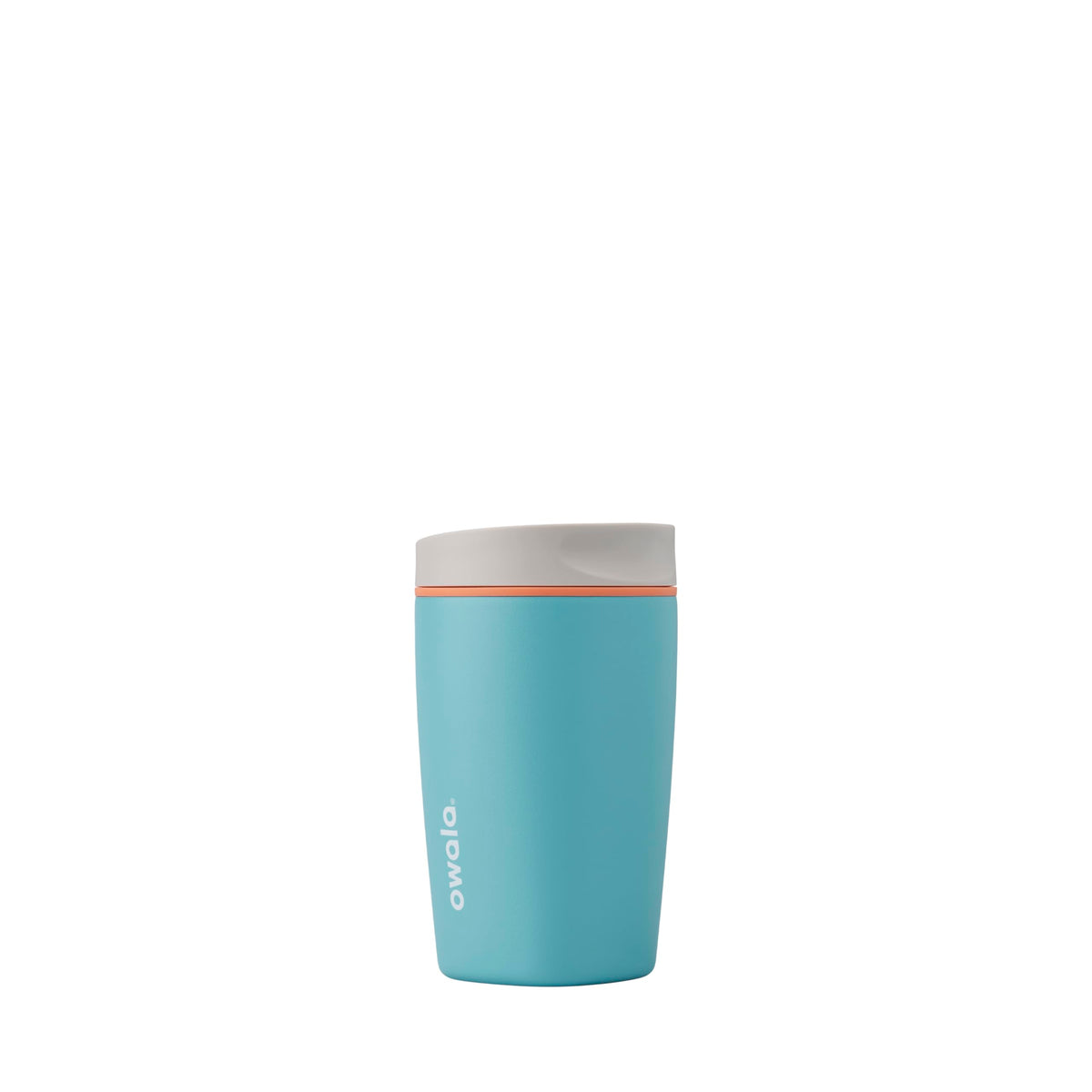 Owala SmoothSip Slider Insulated Stainless Steel Coffee Tumbler, Reusable Iced Coffee Cup, Hot Coffee Travel Mug, BPA Free 12 oz, Pink (Pucker Up)
