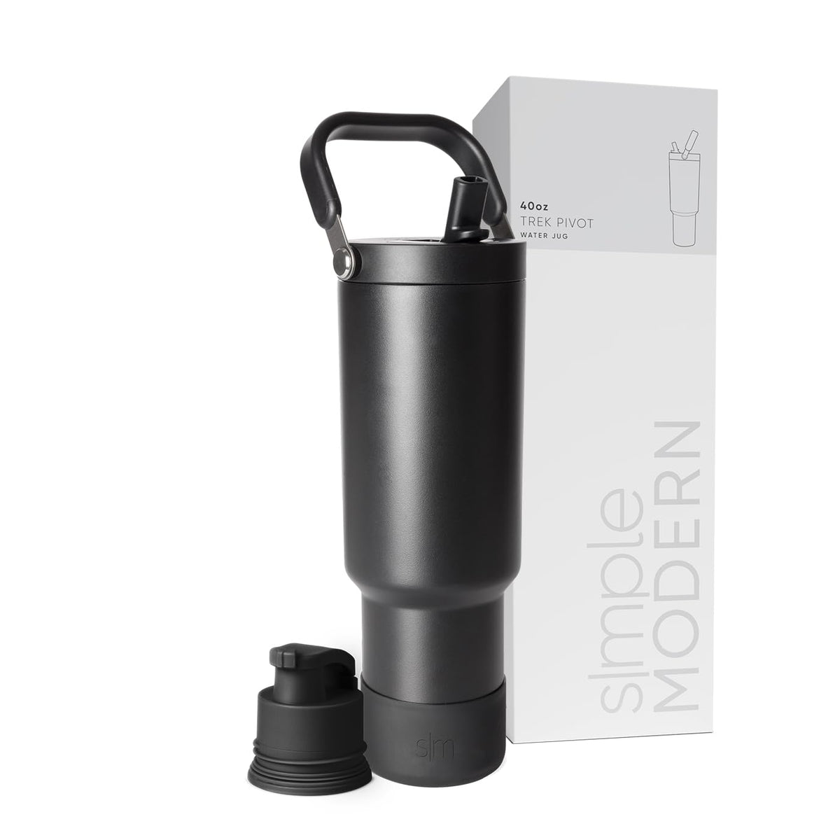 Simple Modern Tumbler with Handle, Water Jug | 40oz | Gray