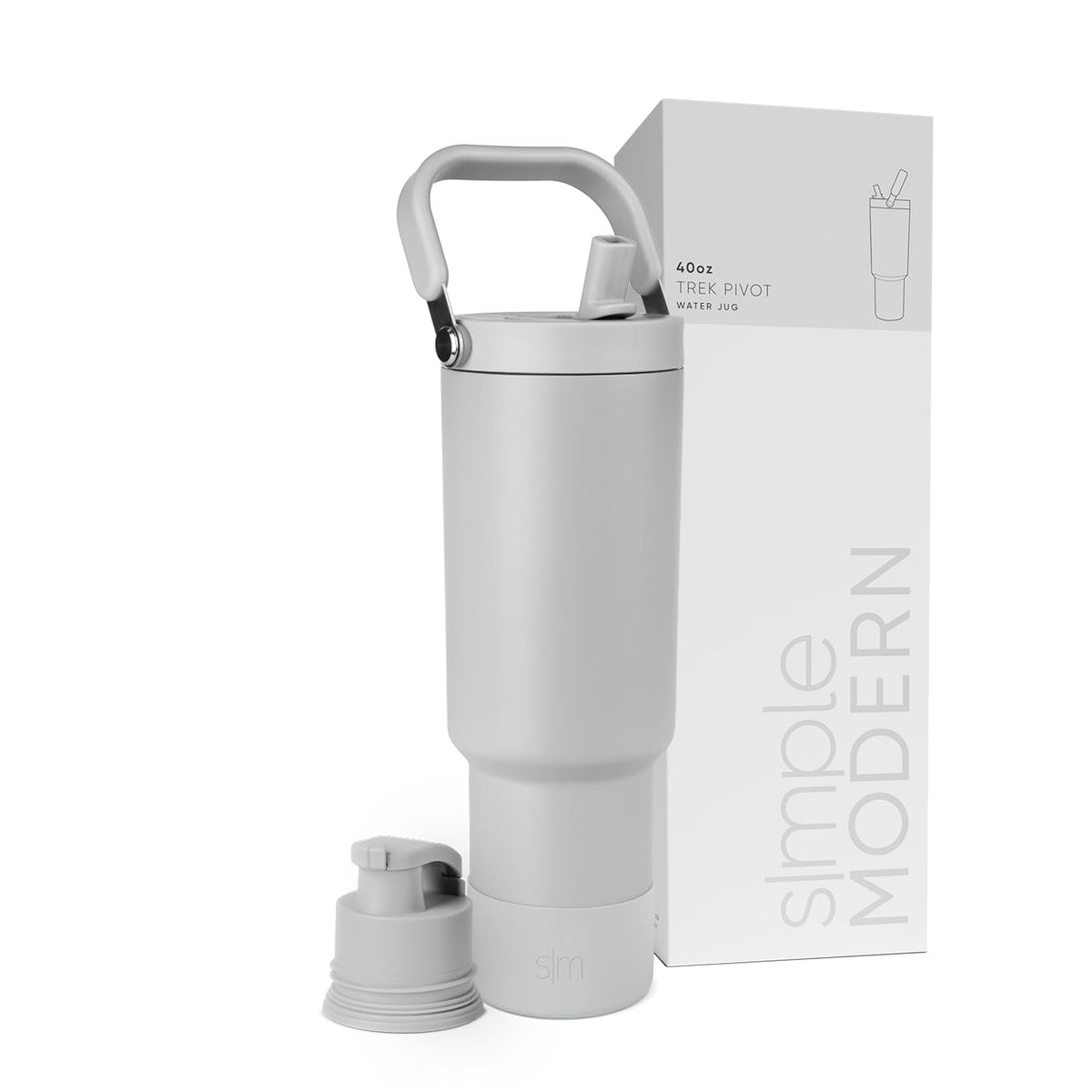 Simple Modern Tumbler with Handle, Water Jug | 40oz | Gray