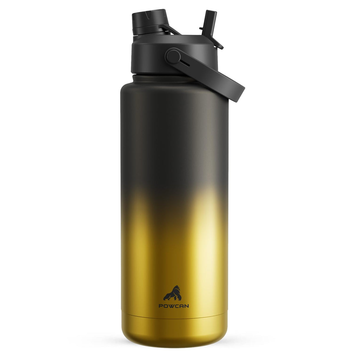 POWCAN 26 oz Insulated Water Bottle with 2-in-1 Straw and Spout Lid, Keep Cold 24H, Leak-Proof, Fits in Car Cup Holder, Stainless Steel Water Bottle for Sports, Travel, and School (Cotton Candy)