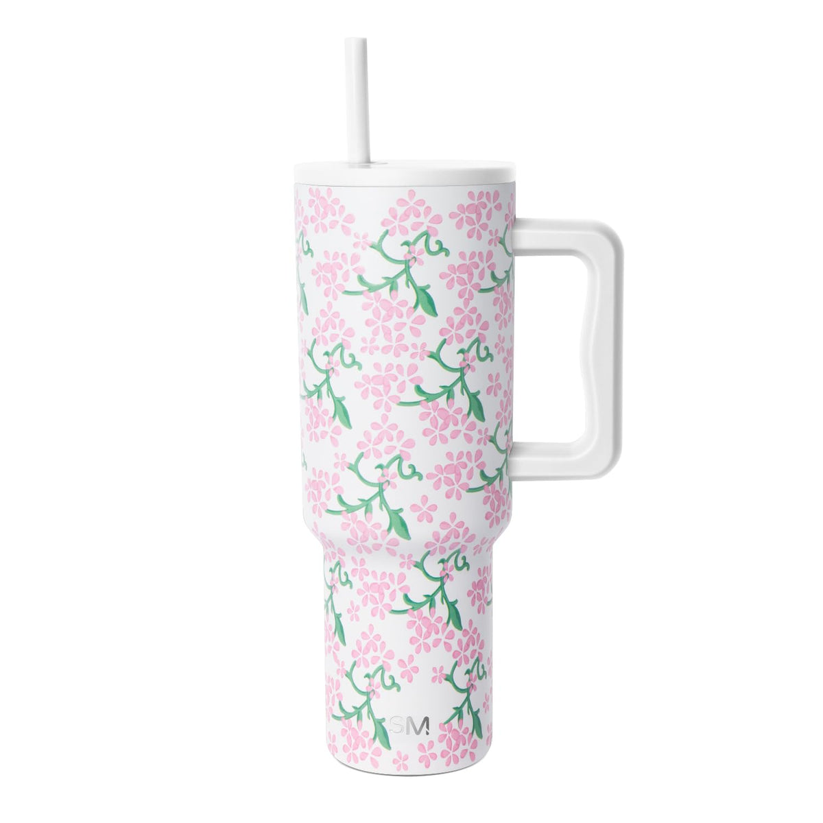 Simple Modern 40 oz Trek Tumbler with Handle and Straw Lid | Cup Holder Friendly Insulated Stainless Steel Travel Mug | Almond Birch