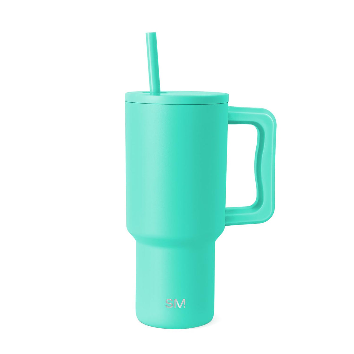 Simple Modern Tumbler with Handle and Straw | 40oz | Green