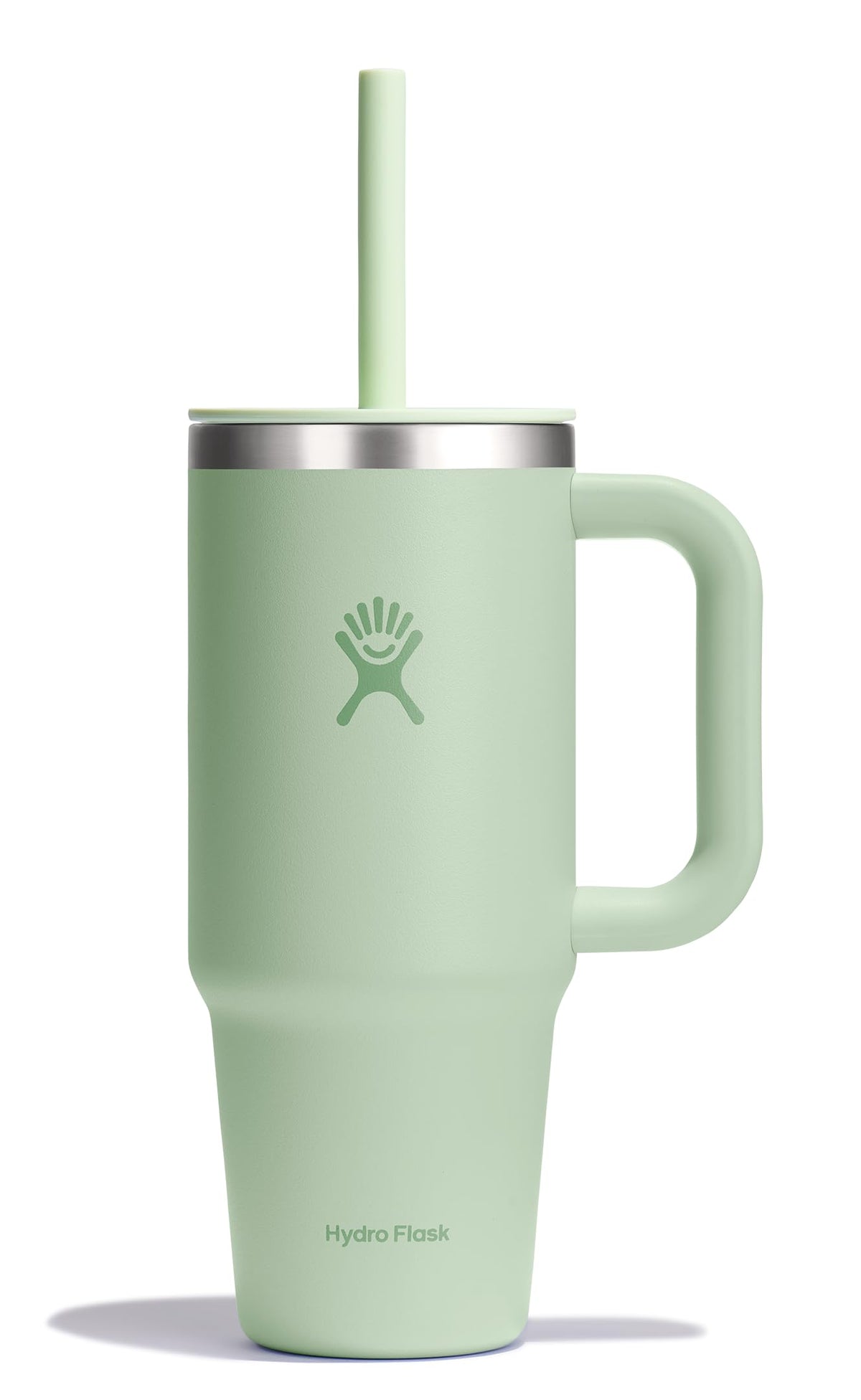 Hydro Flask Travel Tumbler with Handle, Lid and Straw - Insulated Stainless Steel in 40 Oz Trillium