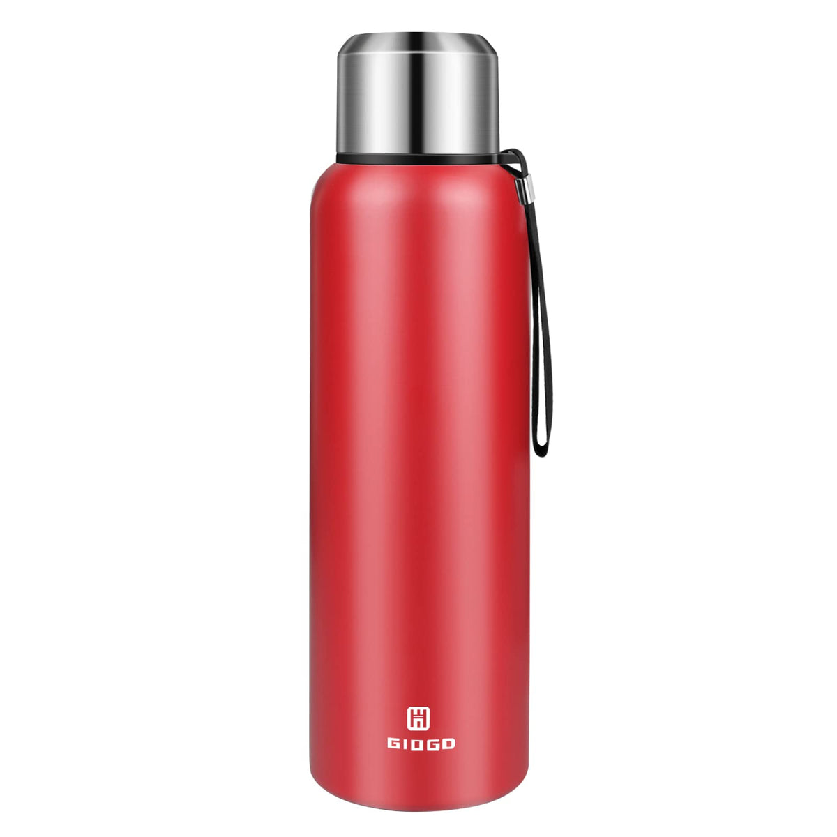 Insulated vacuum Thermo Bottle 500ml/16.9oz with cup Stainless steel coffee bottles for hot and cold drink water flask.(Silver,500ml)